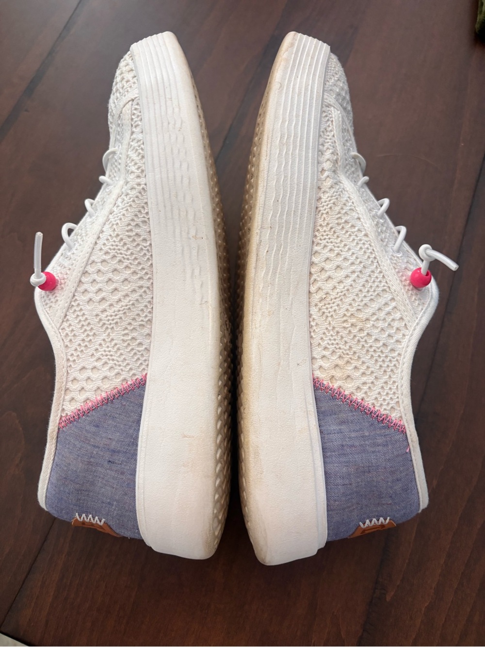 Hey Dude Women's Cody with Crafted Mix Eyelet White with pink accents - Picture 9 of 10